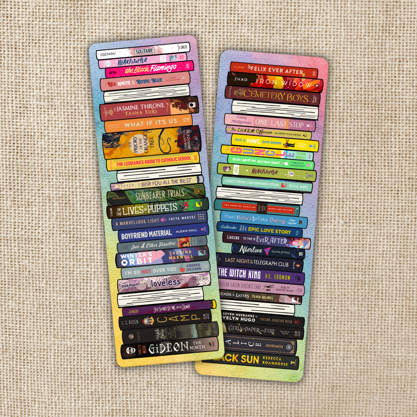 LGBTQIA+ Book Stack Spines Bookmark