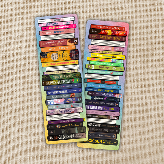 LGBTQIA+ Book Stack Spines Bookmark