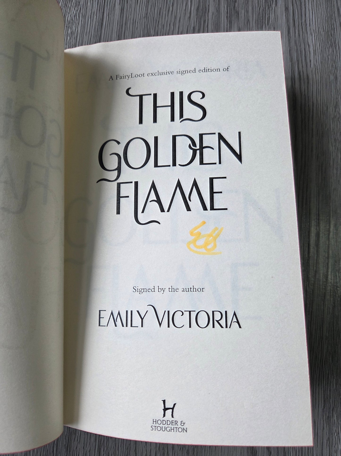 This Golden Flame by Emily Victoria - Hardcover Signed Fairyloot Edition Used