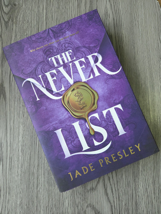 Never List (The Never List #1) by  Jade Presley-Hardcover Sprayed Edge Used