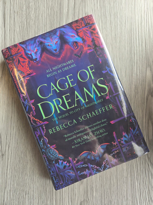 Cage of Dreams (City of Nightmares #2) by Rebecca Schaeffer - Hardcover Used